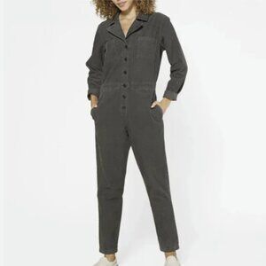 Outerknown Lou Cord Corduroy Jumpsuit One-Piece Olive Green Organic Cotton Small